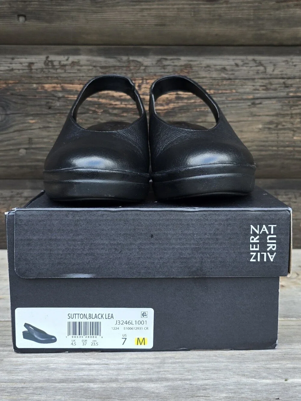 Natutalizer Sutton Y2K Corporate Chic Leather Slingback Comfort Wedge 7M